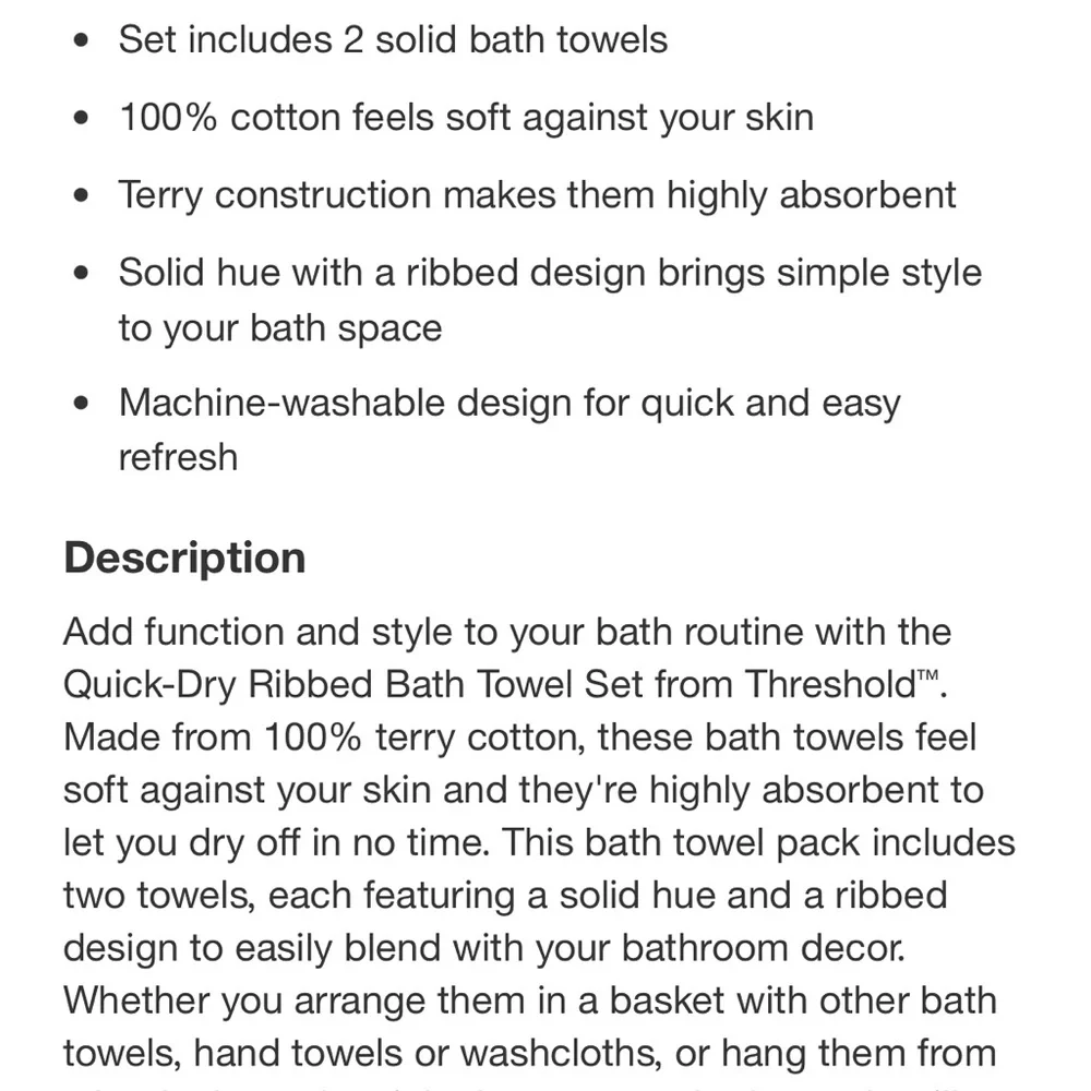 Threshold White Hand Towels Luxurious Cotton Collection